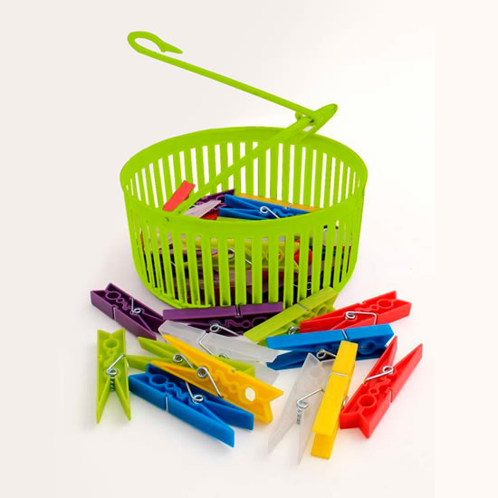 Kit Prendedor de Roupas verde