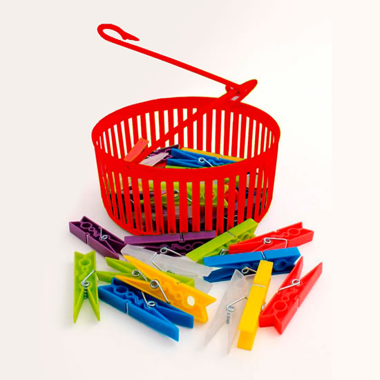 Kit Prendedor de Roupas vermelha