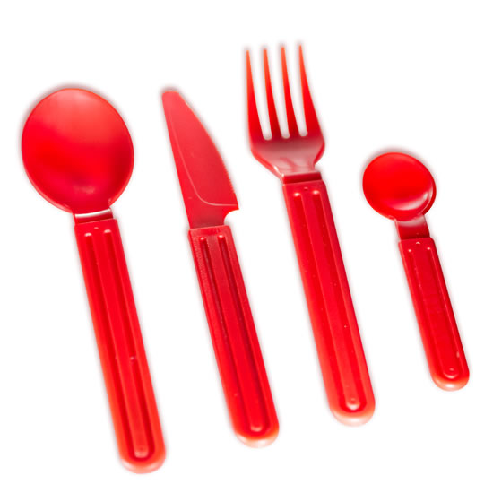 Conjunto de Talheres vermelho